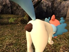 Keldeo's desperate struggle to hold in a huge poop!