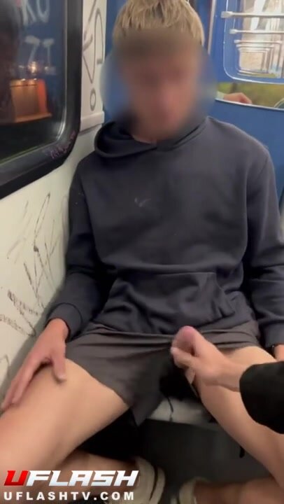 Boy gets jerked off on subway by stranger - ThisVid.com