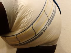 Pooping my diaper with a big firm mess!
