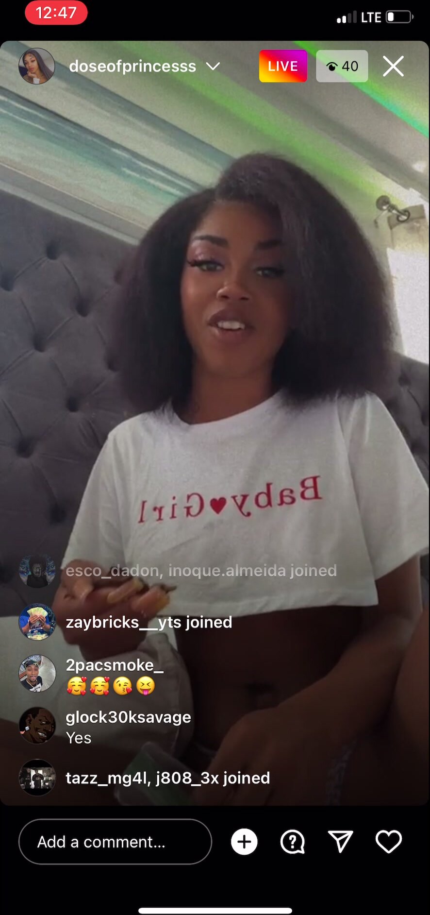 Instagram live nipple slip