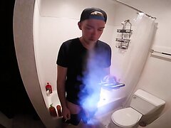 Smoking in the bathroom - video 2