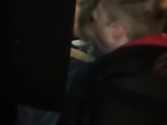 Pretty white cocksucker services in public