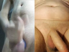 Guy Stroking his Beautiful Lubed Cock With Me On Cam.