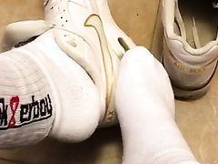 Fun in socks and sneakers