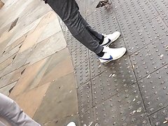 Guy adjusting balls