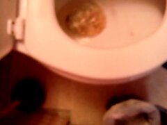 Girl pukes in toilet - video 3