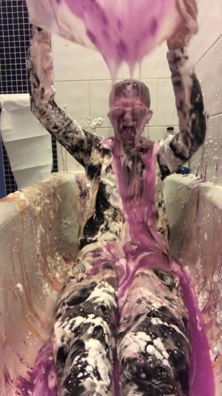 Chav getting covered in foam and gunge - ThisVid.com