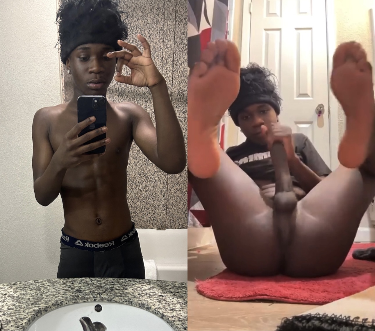Str8 teen shows *FEET* & asshole - ThisVid.com