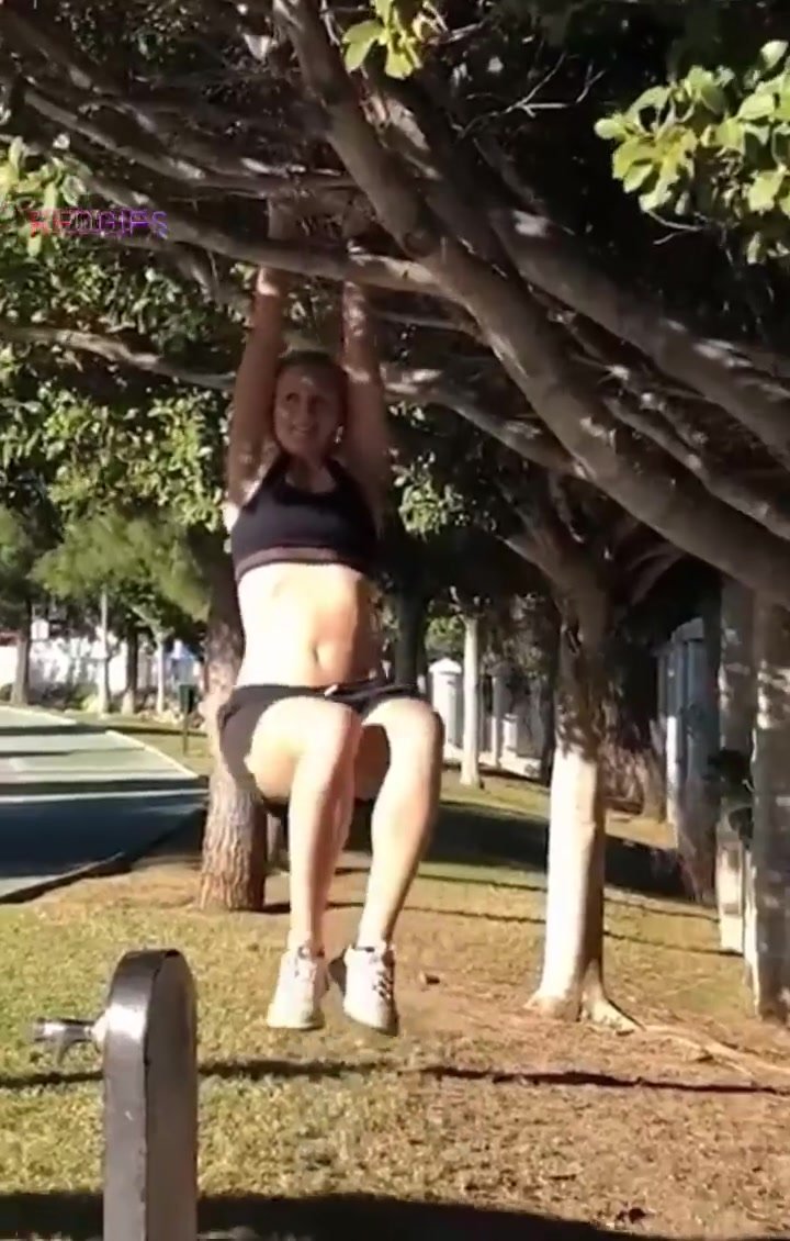 Girl Pantsed naked dangling from tree - ThisVid.com