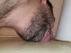Cleaning the bathroom