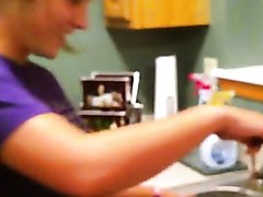 girl eats worms alive