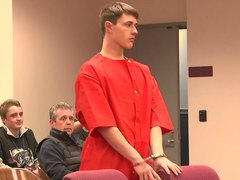 Handcuffed in court and sentenced