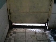 Diarrhea blast on public toilet