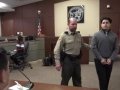 Handcuffed in court and sentenced 02