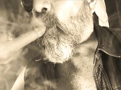 Cigar smoking sweaty bear