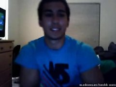 College jock plays with his dick