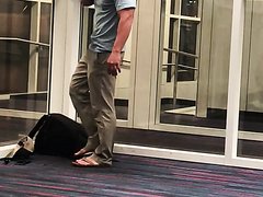Hot Jock puts on Flip-Flops - Catches Me Watching