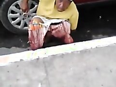 Wasted Guy Takes Dump Next To Car, Car Drives Away