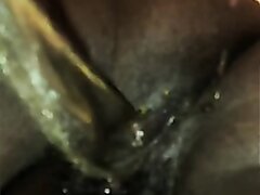 Hairy Black Pussy Pissing