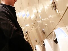 BLOND BOY WITH HUGE DICK AT URINAL