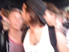 PISSING IN A BOTTLE AT FESTIVAL