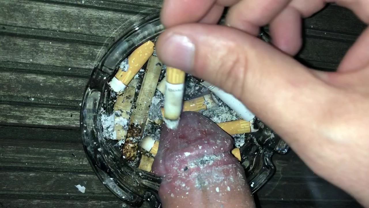 Smoking and cock torture