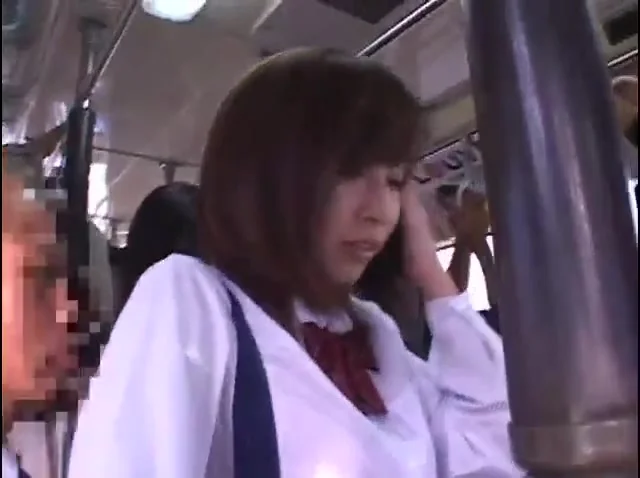 Asian babe drilled and jizzed in the bus - gangbang porn at ...