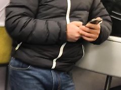 spying a HUGE Arabic bulge in the train