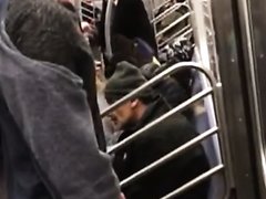 Drunk Man Pisses on Subway