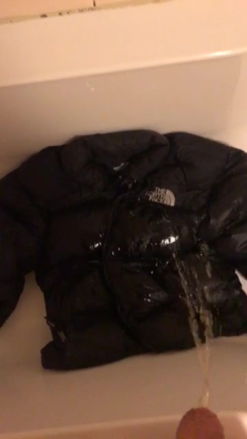 Down Suit Porn - Pissing on my Nuptse down jacket - ThisVid.com