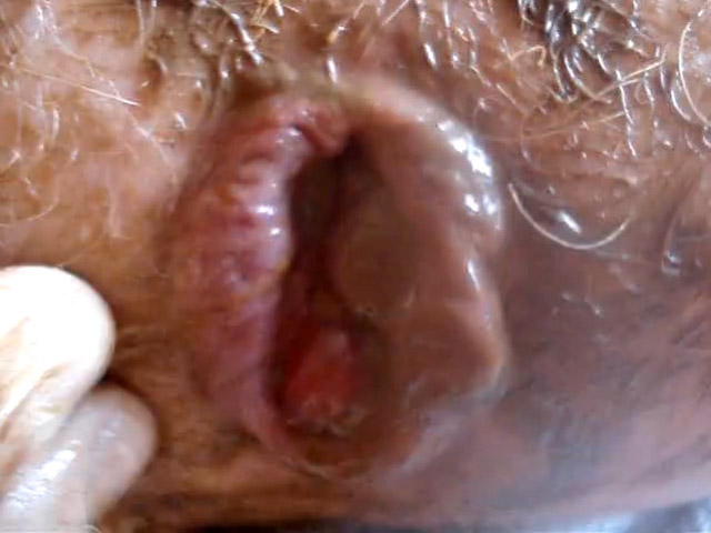 Nice close-up view of shitty male ass