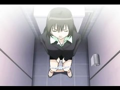 Anime woman has diarrhea