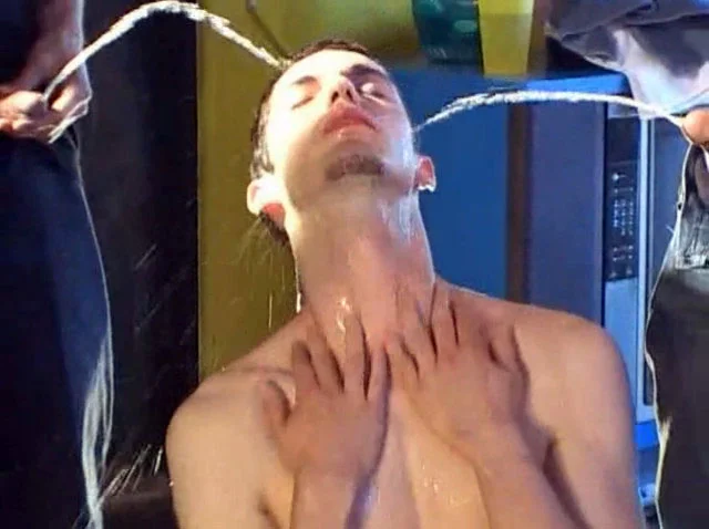 Three gay dudes get golden shower - gay pissing porn at ...