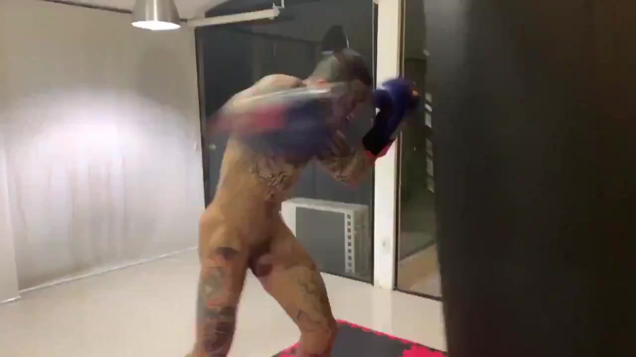 Nude Men Boxing.