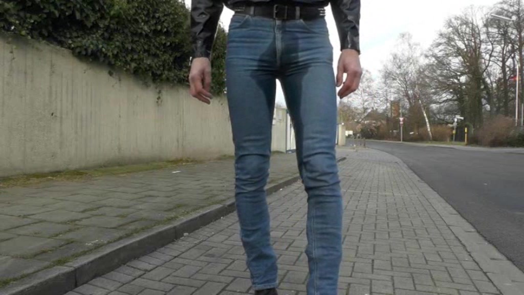 wetting jeans in public
