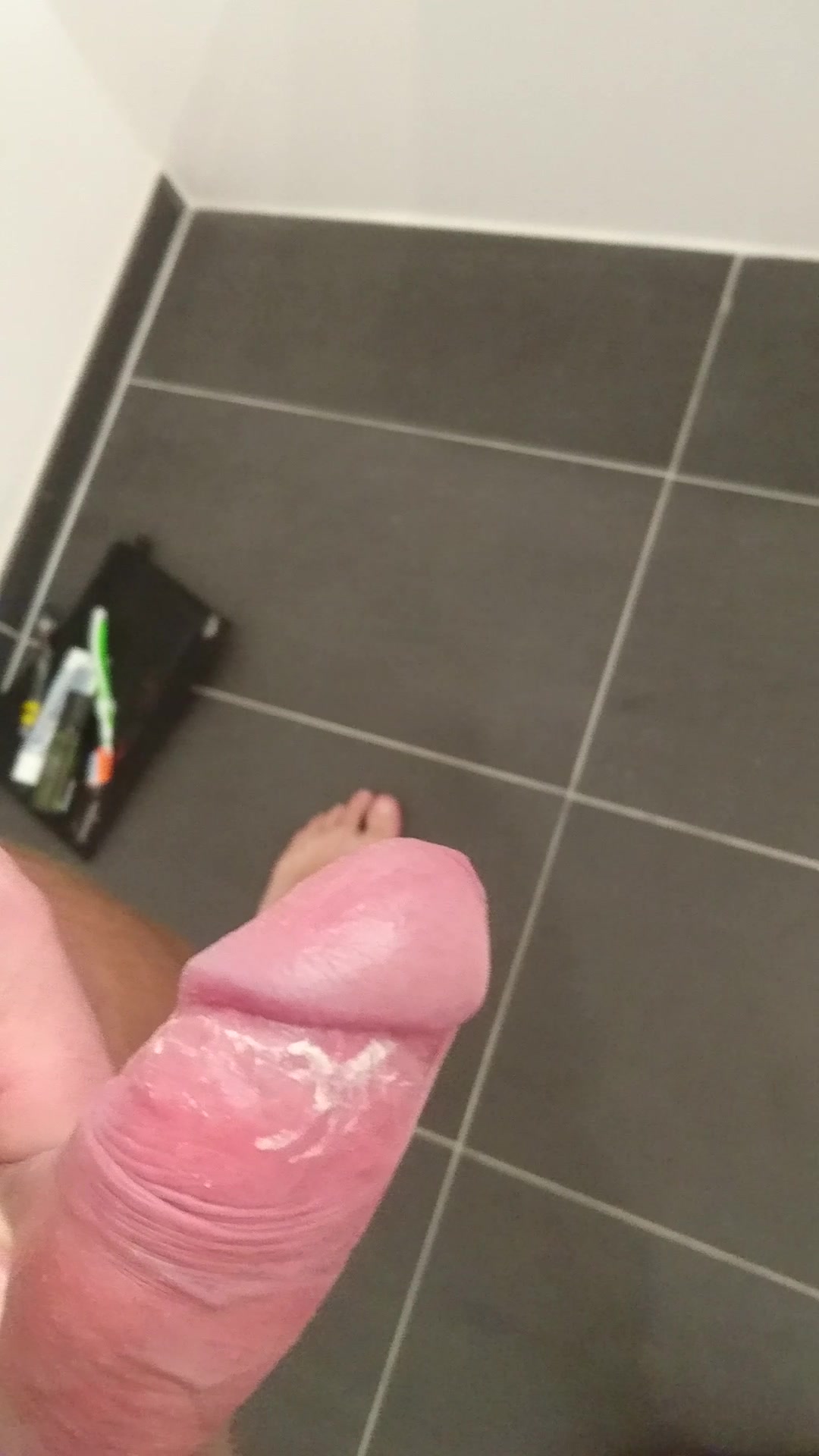 Smelly dick before shower