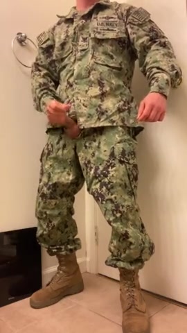 Military pig's big load in uniform - ThisVid.com