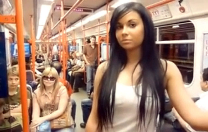 Big Tits Train - Big tits for public of metro station - public porn at ThisVid tube