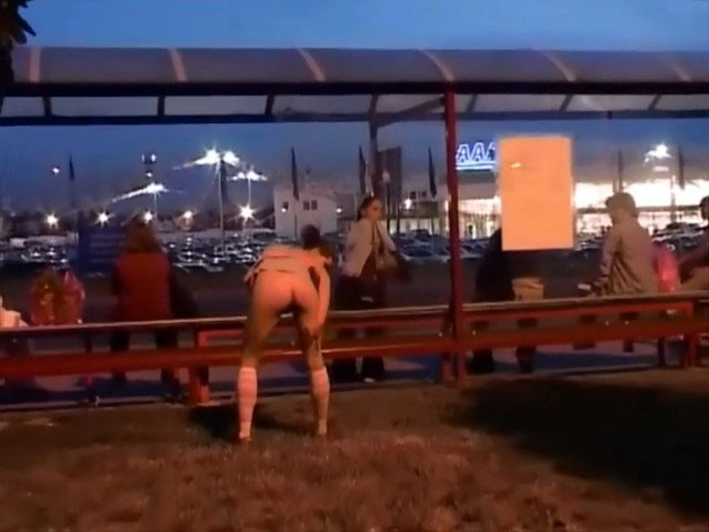 Naked Home Work - She poses naked and pees while people return home from work - pissing,  public porn at ThisVid tube
