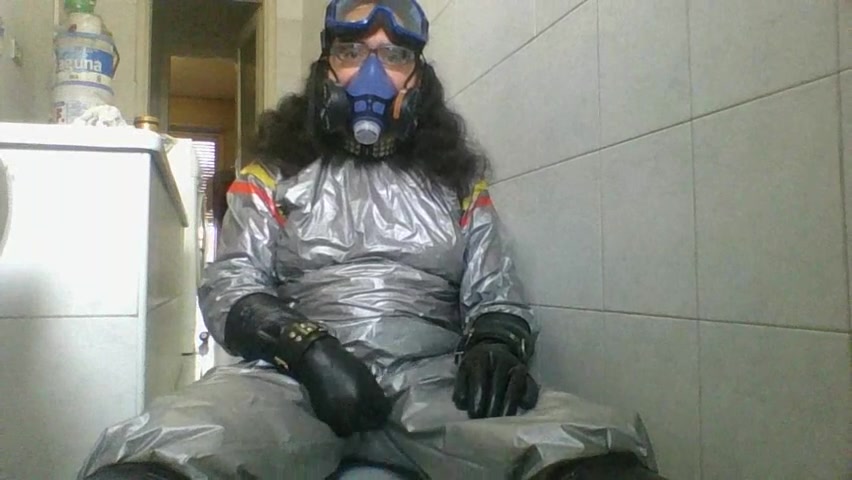 Solo play with sauna suit