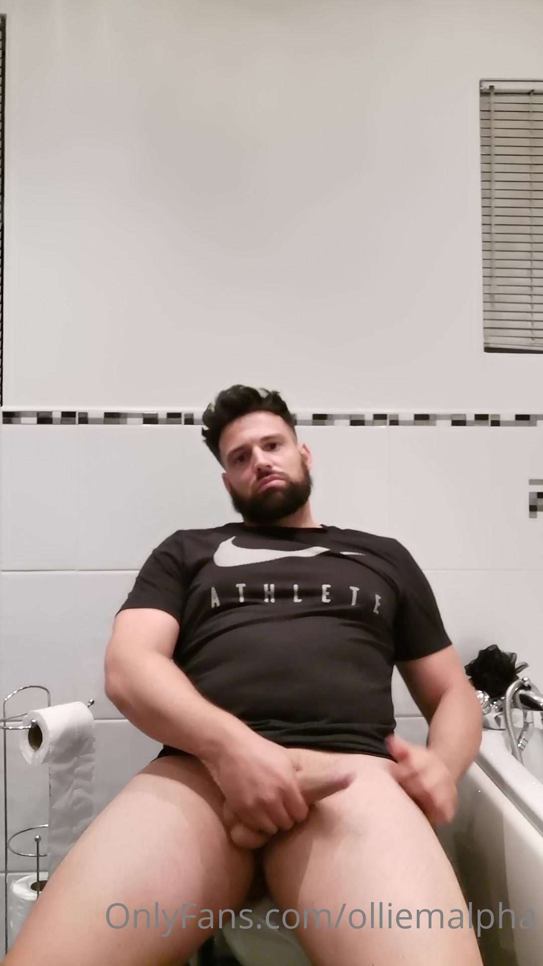 Alpha Male Jerking Off In The Bathroom