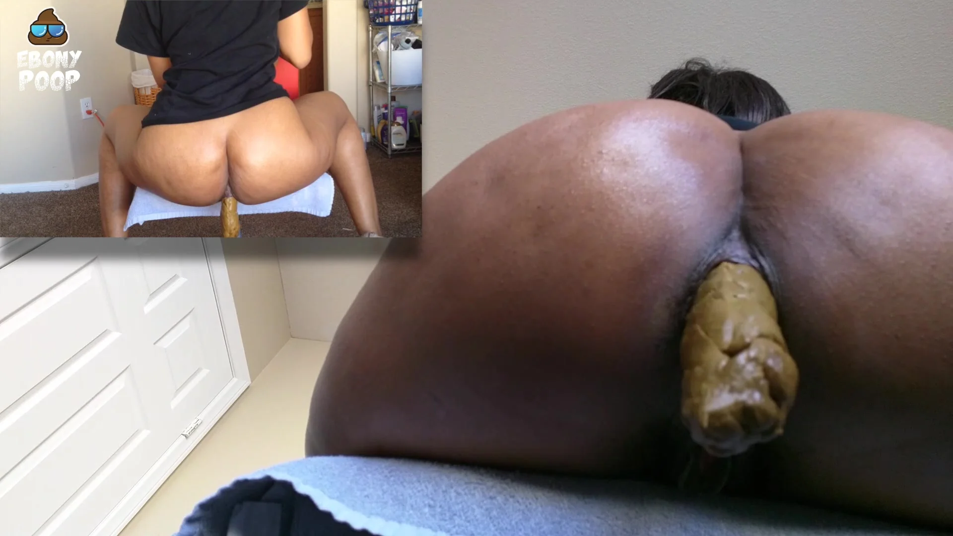 Ebony bbw pooping porn