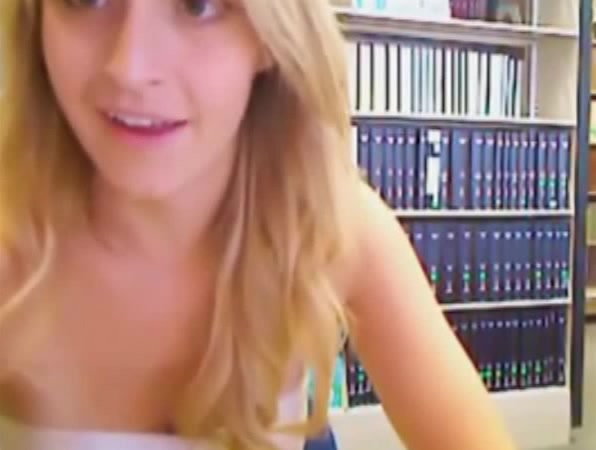 Blonde Girl Masturbating In Library - Public Library Webcam Masturbation - amateur, public porn at ThisVid tube