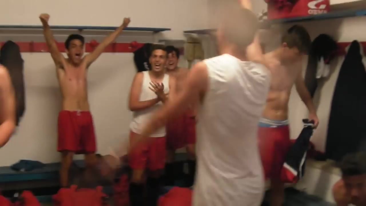 Twinks celebration in locker room
