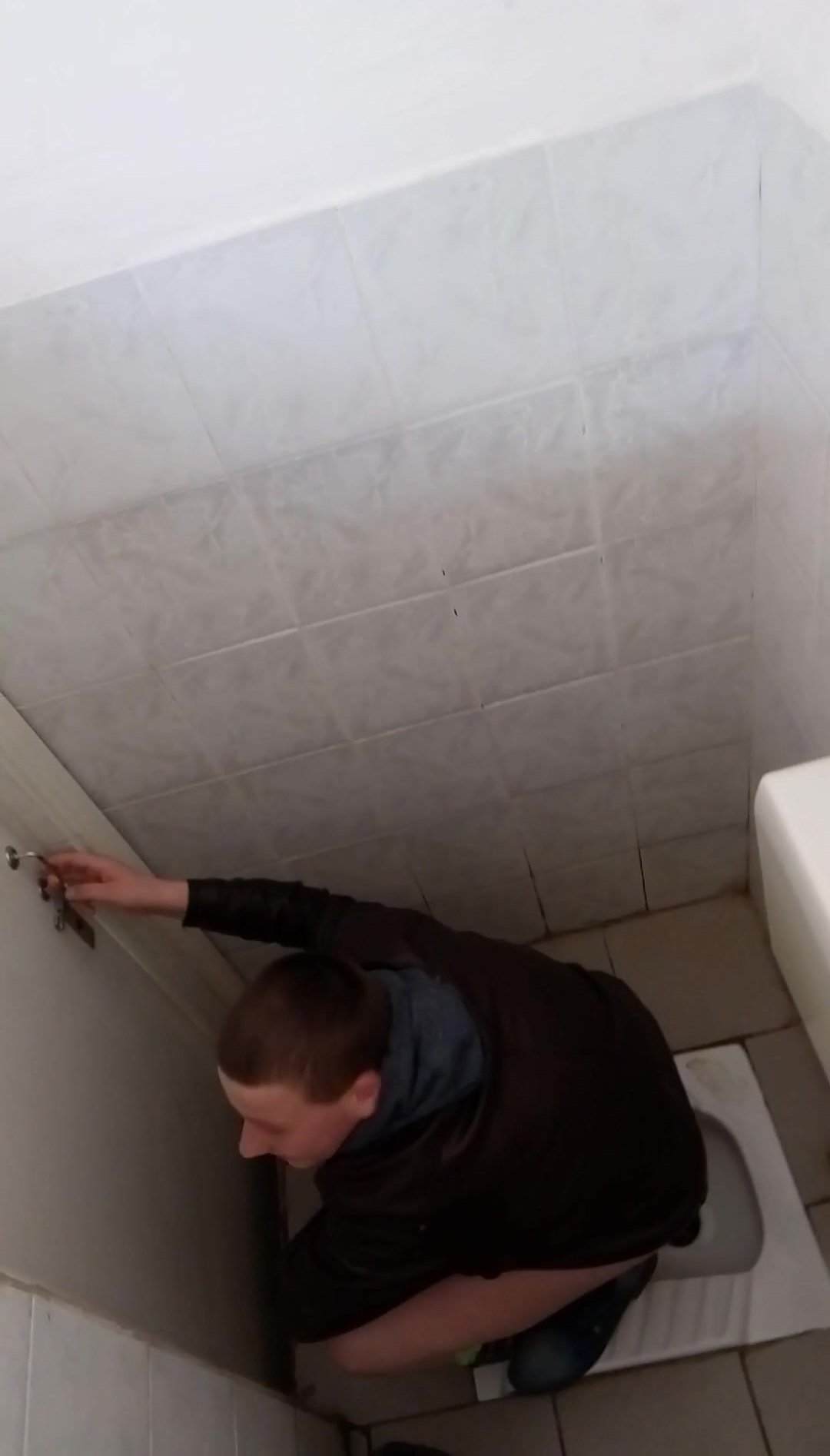 Spied shitting in squat toilet
