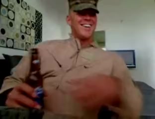 Army Buddies on Webcam