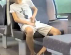 Aroused boy gets caught jerking off on a train - gay porn at ThisVid tube