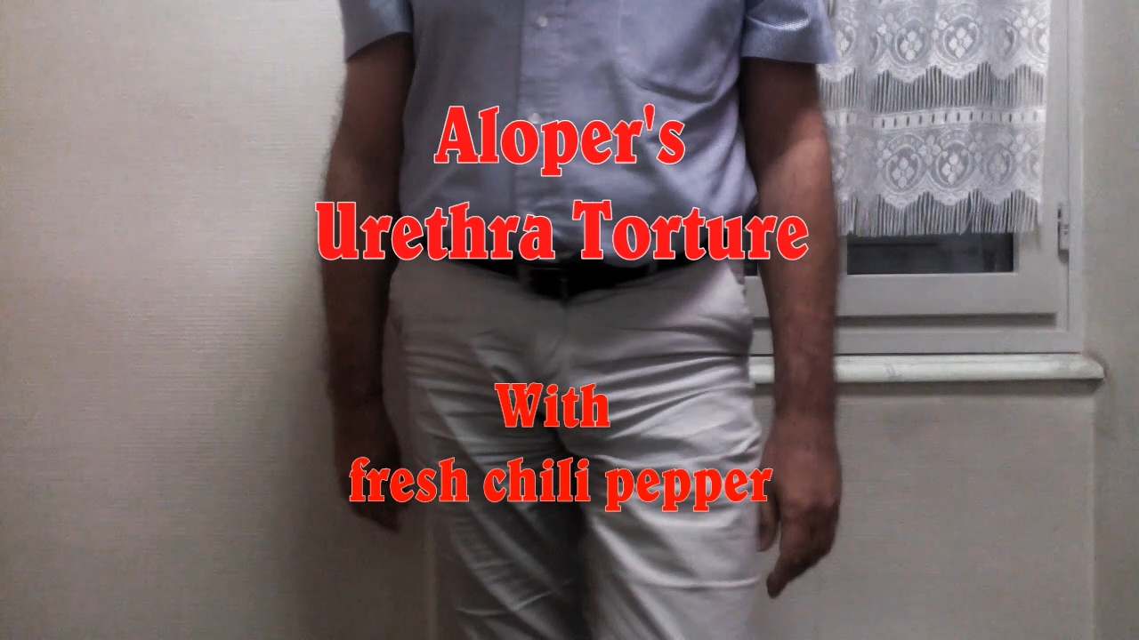 Urethra torture with fresh chili pepper for slave Aloper - ThisVid.com