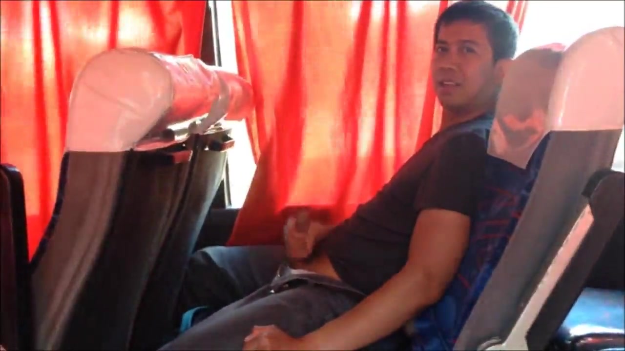 filipino man jerking in a bus