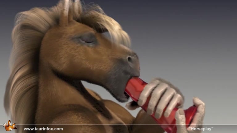 "Horse Play" Anthro horse using his Dildo